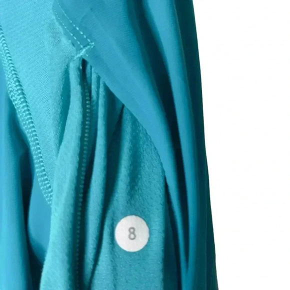 Lululemon Trail Bound 1/2 Zip in Blue Tropics Mesh Lightweight Size 8 - Picture 15 of 15